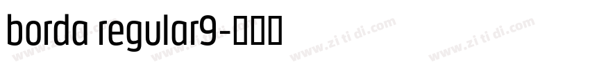 borda regular9字体转换